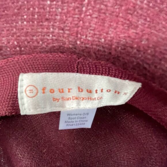 San Diego Hat Company Four Button Textured Knit Fedora Hat One Size - Picture 5 of 8